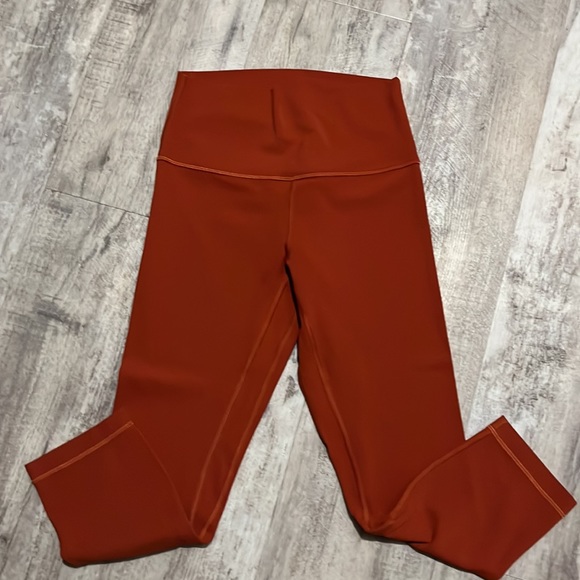 Lululemon Align High-Rise Pant 25” in a burnt Orange 🍊 ❤️😊 - Picture 3 of 5
